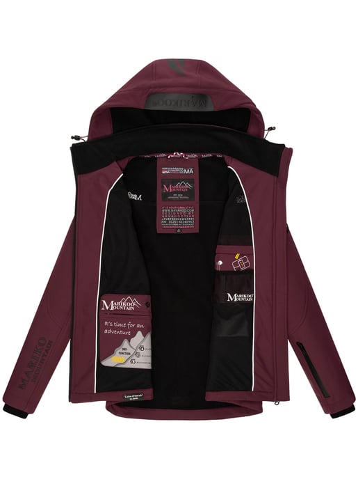 Marikoo chaqueta softshell mujer – Mount-Cho-Oyu con capucha desmontable - Image 6
