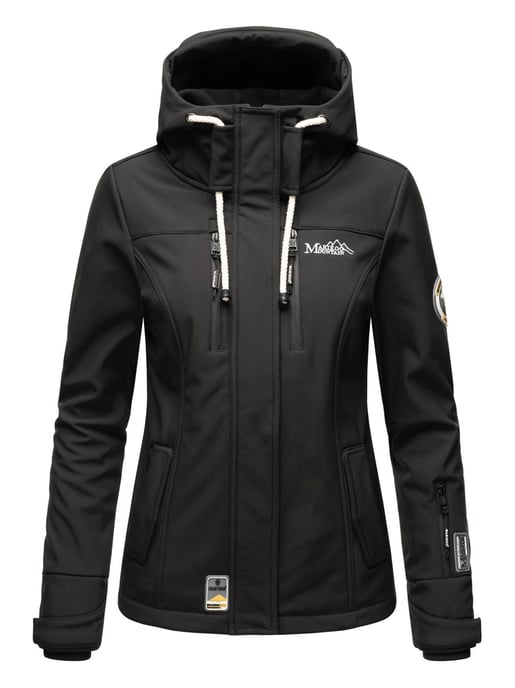 Marikoo chaqueta softshell mujer – Kleine Zicke cálida con capucha y forro polar - Image 2