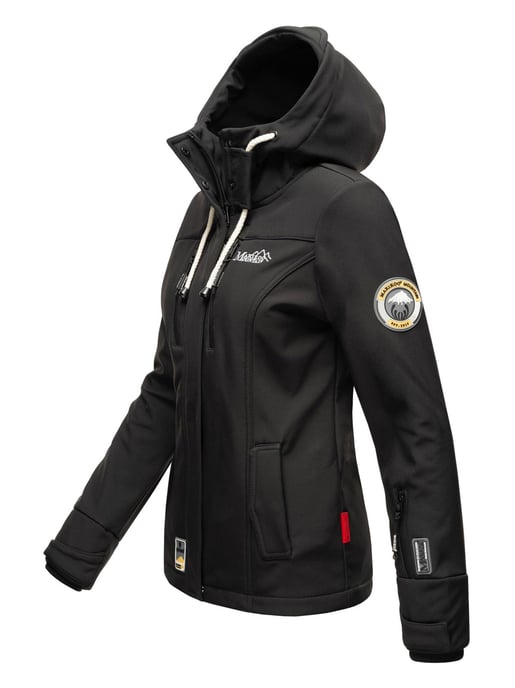 Marikoo chaqueta softshell mujer – Kleine Zicke cálida con capucha y forro polar - Image 3