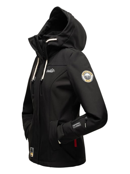Marikoo chaqueta softshell mujer – Kleine Zicke cálida con capucha y forro polar - Image 5