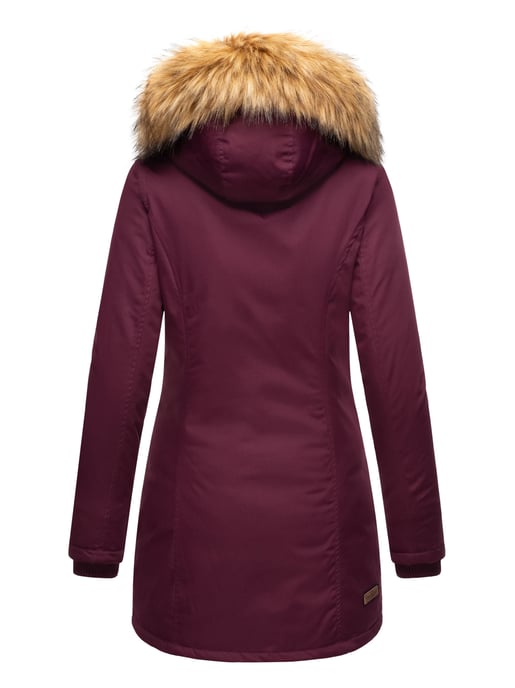 Parka de invierno Marikoo para mujer con capucha y cuello de pelo sintético desmontable - Image 4