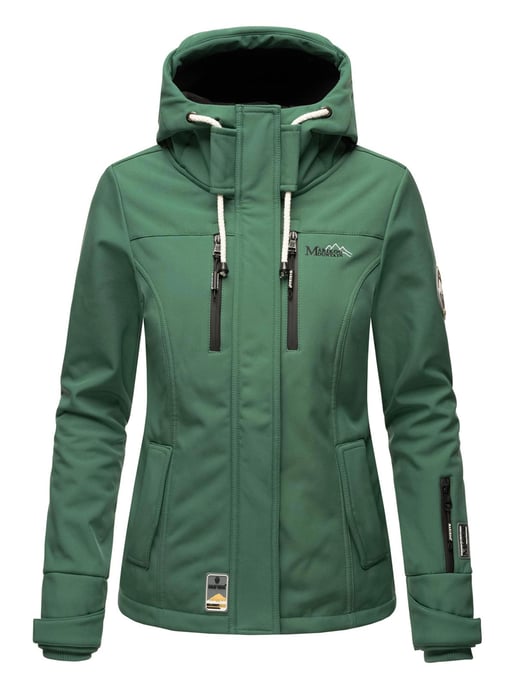 Marikoo chaqueta softshell mujer – Kleine Zicke cálida con capucha y forro polar - Image 2