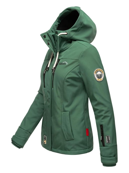 Marikoo chaqueta softshell mujer – Kleine Zicke cálida con capucha y forro polar - Image 3