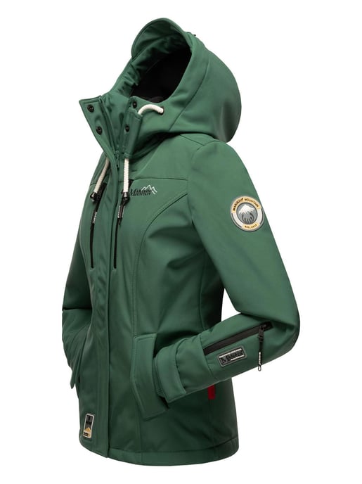 Marikoo chaqueta softshell mujer – Kleine Zicke cálida con capucha y forro polar - Image 5