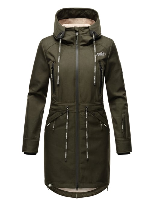 Marikoo chaqueta softshell mujer – Racquellee con capucha y forro polar - Image 2
