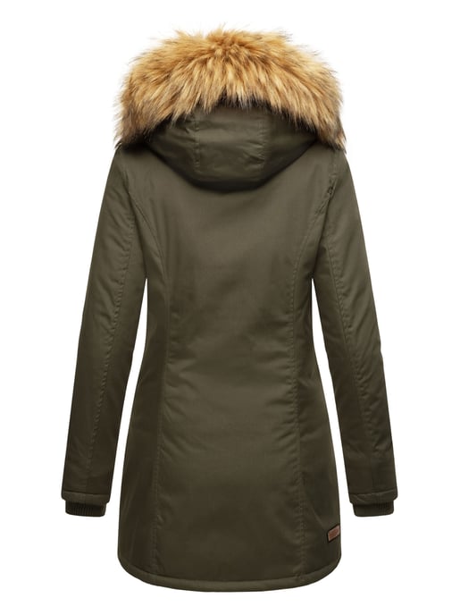 Parka de invierno Marikoo para mujer con capucha y cuello de pelo sintético desmontable - Image 4