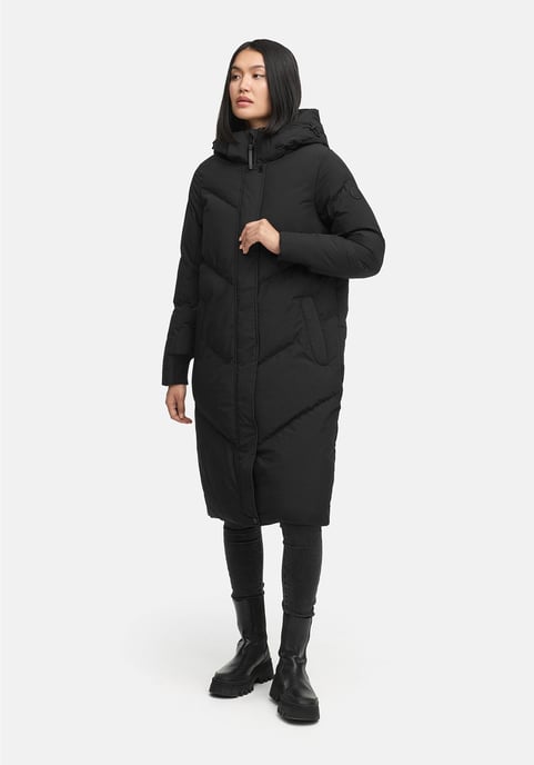 Abrigo acolchado de mujer Marikoo Teonaa con capucha desmontable y estilo elegante - Image 5