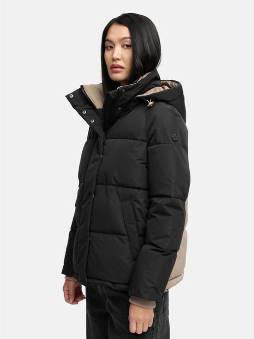 Chaqueta acolchada de mujer Marikoo Omariaa con diseño bicolor y capucha desmontable - Image 6