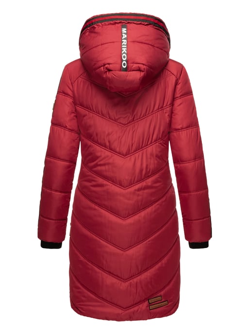 Marikoo abrigo acolchado invierno mujer – Armasa largo con capucha y forro de borreguillo - Image 5