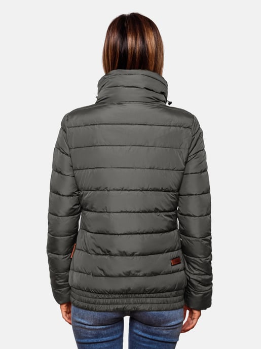 Chaqueta acolchada Marikoo Poisen para mujer con cuello alto y bolsillos de borreguito - Image 6