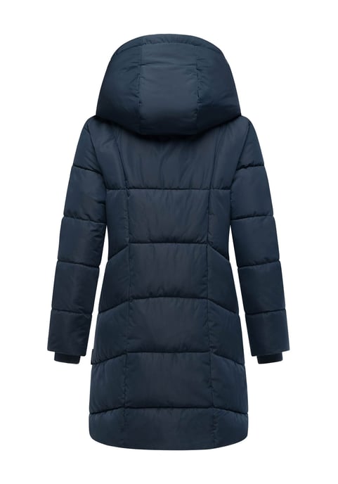 Abrigo acolchado de mujer Marikoo Virenaa con diseño de capas y forro polar - Image 3