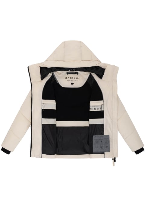 Chaqueta acolchada de invierno Marikoo Kwamee para mujer con capucha y cremallera bidireccional - Image 4