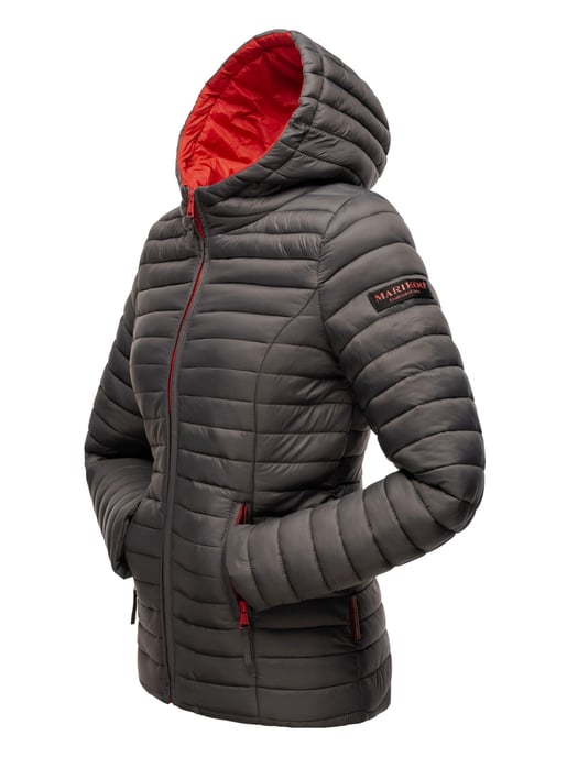 Marikoo chaqueta acolchada mujer – Asraa ligera con capucha y forro en contraste - Image 4