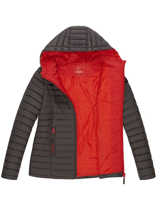 Marikoo chaqueta acolchada mujer – Asraa ligera con capucha y forro en contraste - Image 6
