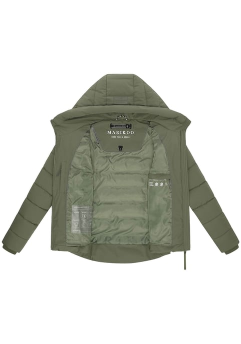 Chaqueta acolchada de invierno Marikoo Tayenaa para mujer con capucha y bolsillos forrados - Image 4