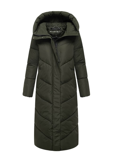 Abrigo acolchado de invierno Marikoo Ranjaa para mujer con capucha y detalles reflectantes - Image 1