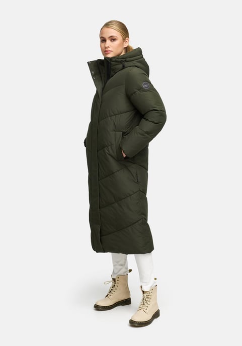 Abrigo acolchado de invierno Marikoo Ranjaa para mujer con capucha y detalles reflectantes - Image 5