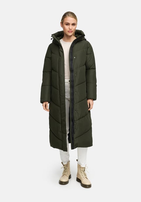 Abrigo acolchado de invierno Marikoo Ranjaa para mujer con capucha y detalles reflectantes - Image 6