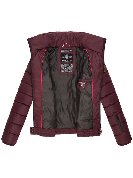 Chaqueta acolchada Marikoo Poisen para mujer con cuello alto y bolsillos de borreguito - Image 5