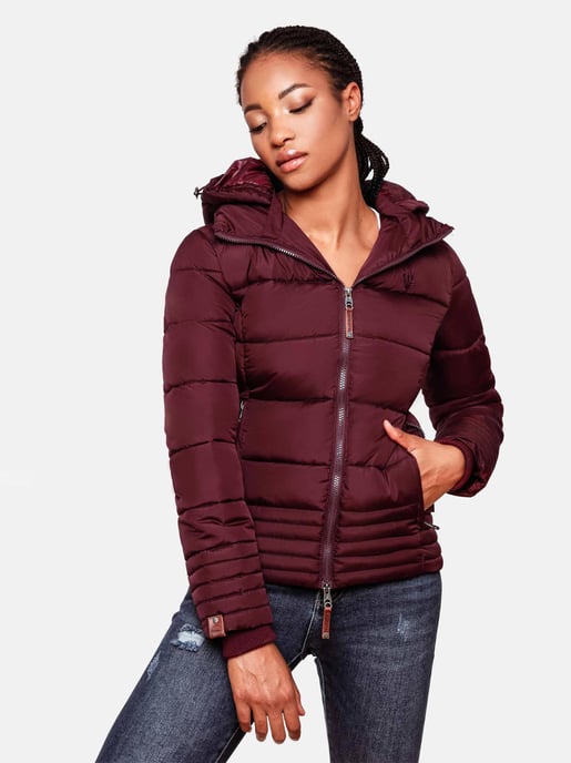 Chaqueta acolchada Marikoo Poisen para mujer con cuello alto y bolsillos de borreguito - Image 6