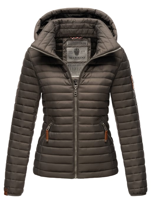 Marikoo chaqueta acolchada mujer – Löwenbaby ligera con capucha desmontable - Image 1