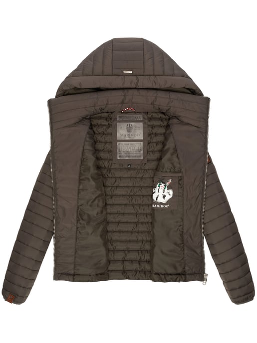Marikoo chaqueta acolchada mujer – Löwenbaby ligera con capucha desmontable - Image 6