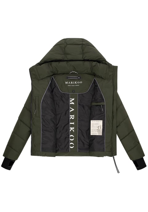 Chaqueta acolchada de mujer Marikoo Yukanii con capucha y ajuste femenino - Image 4