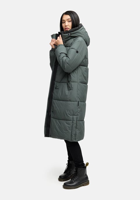 Abrigo acolchado de mujer Marikoo Yaskaa con capucha y forro polar - Image 6