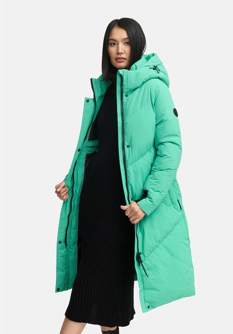 Abrigo acolchado de mujer Marikoo Teonaa con capucha desmontable y estilo elegante - Image 6