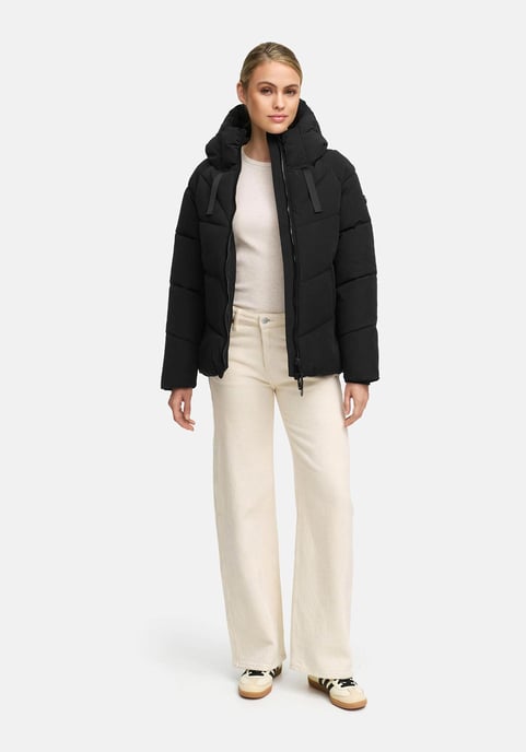 Chaqueta acolchada de invierno Marikoo Kwamee para mujer con capucha y cremallera bidireccional - Image 5