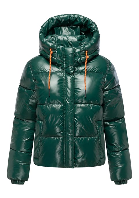 Chaqueta acolchada de invierno Marikoo Skyraa para mujer con capucha y diseño brillante - Image 2