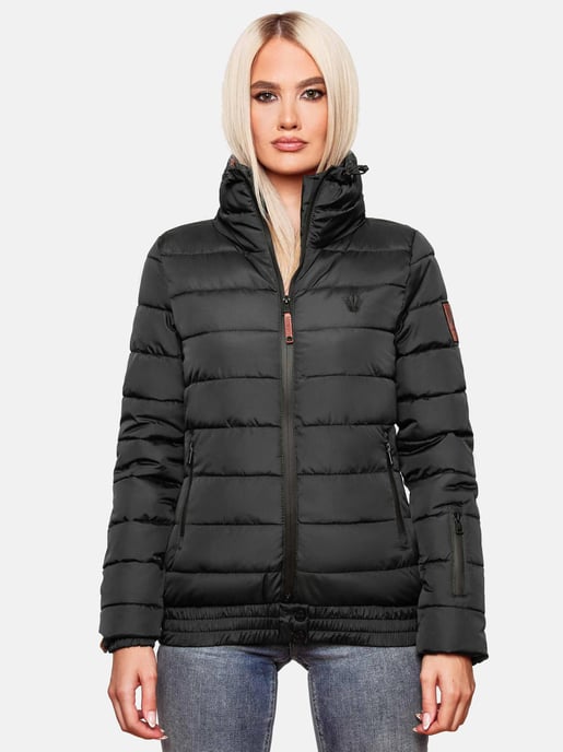 Chaqueta acolchada Marikoo Poisen para mujer con cuello alto y bolsillos de borreguito - Image 4