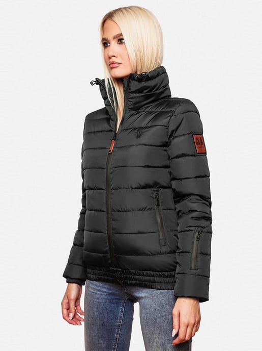 Chaqueta acolchada Marikoo Poisen para mujer con cuello alto y bolsillos de borreguito - Image 6