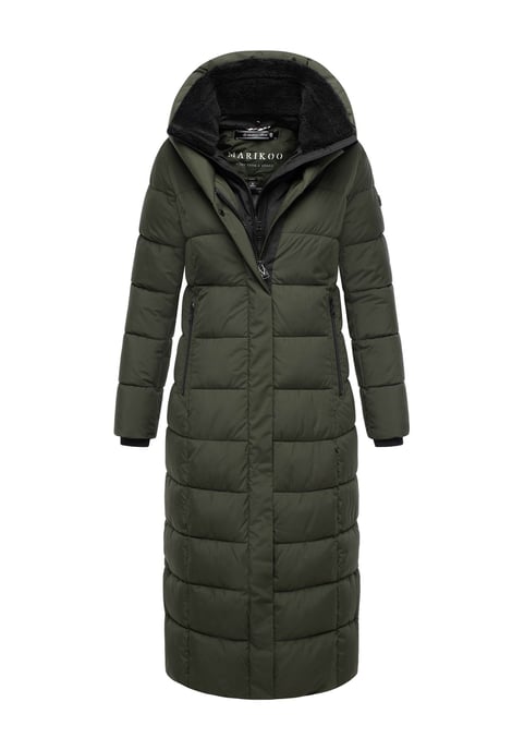 Abrigo acolchado Marikoo Pakoraa para mujer con cuello de peluche desmontable - Image 1