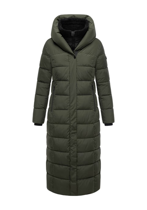 Abrigo acolchado Marikoo Pakoraa para mujer con cuello de peluche desmontable - Image 2