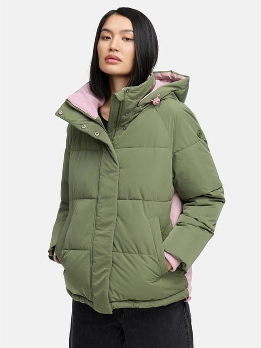 Chaqueta acolchada de mujer Marikoo Omariaa con diseño bicolor y capucha desmontable - Image 5