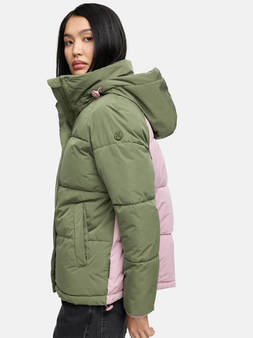 Chaqueta acolchada de mujer Marikoo Omariaa con diseño bicolor y capucha desmontable - Image 6