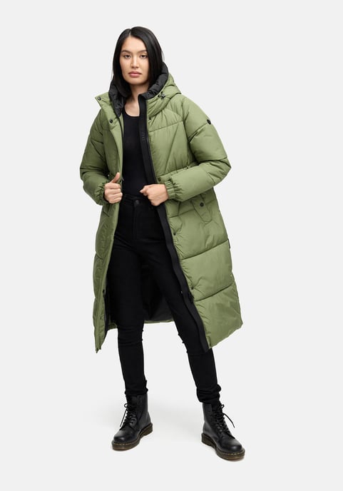 Abrigo acolchado de mujer Marikoo Yaskaa con capucha y forro polar - Image 5