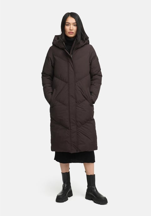 Abrigo acolchado de mujer Marikoo Teonaa con capucha desmontable y estilo elegante - Image 5