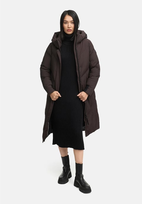 Abrigo acolchado de mujer Marikoo Teonaa con capucha desmontable y estilo elegante - Image 6