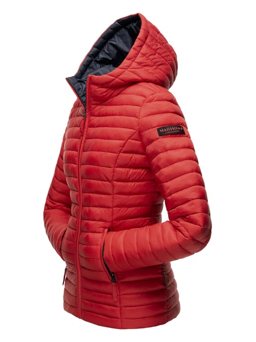 Marikoo chaqueta acolchada mujer – Asraa ligera con capucha y forro en contraste - Image 6