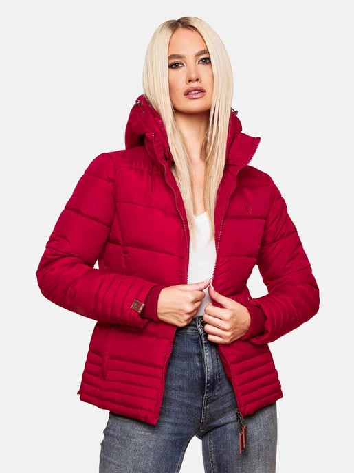 Chaqueta acolchada Marikoo para mujer con capucha desmontable y cremallera de doble sentido - Image 5