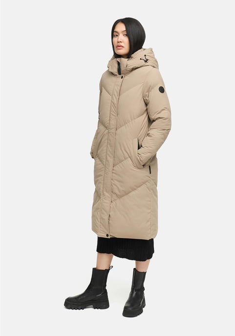 Abrigo acolchado de mujer Marikoo Teonaa con capucha desmontable y estilo elegante - Image 5