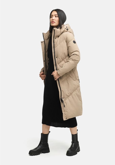 Abrigo acolchado de mujer Marikoo Teonaa con capucha desmontable y estilo elegante - Image 6