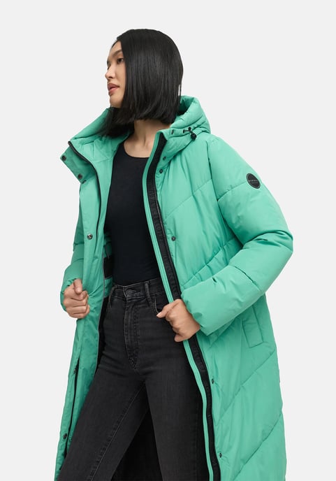 Abrigo acolchado de invierno Marikoo Ranjaa para mujer con capucha y detalles reflectantes - Image 6