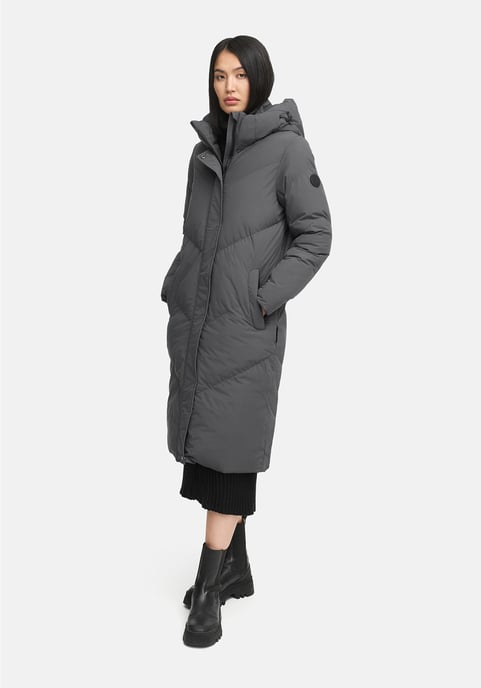 Abrigo acolchado de mujer Marikoo Teonaa con capucha desmontable y estilo elegante - Image 6