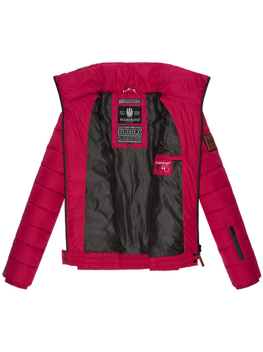 Chaqueta acolchada Marikoo Poisen para mujer con cuello alto y bolsillos de borreguito - Image 5