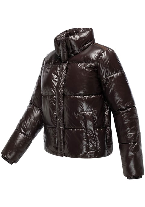Chaqueta acolchada de invierno Marikoo Skyraa para mujer con capucha y diseño brillante - Image 4