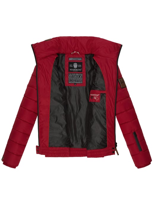 Chaqueta acolchada Marikoo Poisen para mujer con cuello alto y bolsillos de borreguito - Image 5