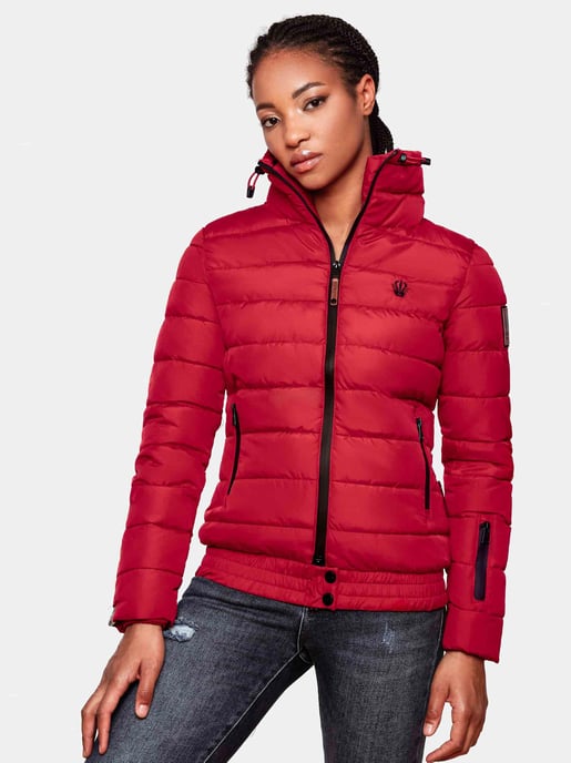 Chaqueta acolchada Marikoo Poisen para mujer con cuello alto y bolsillos de borreguito - Image 6